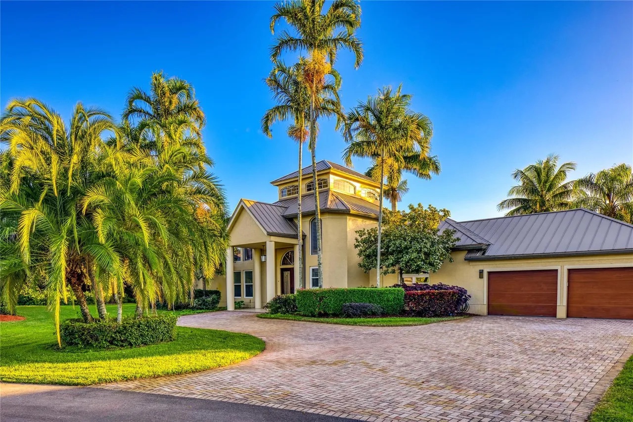 Treasure Coast estate framed by palms